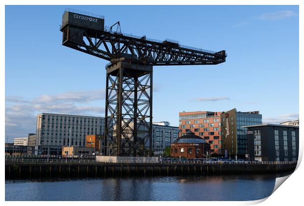 Finnieston Crane at River Clyde in Glasgow Print by Artur Bogacki