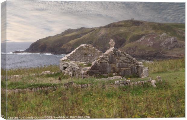 St. Helens Oratory Cape Cornwall Canvas Print by Andy Durnin