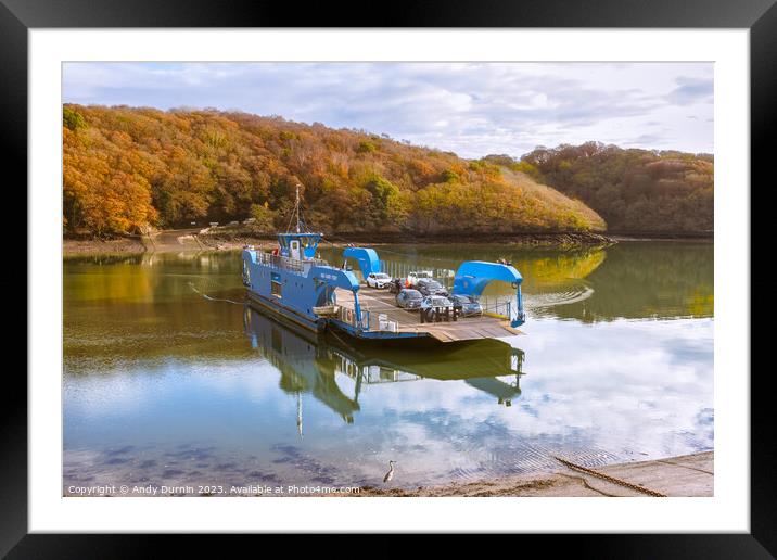 King Harry Ferry Autumn Framed Mounted Print by Andy Durnin