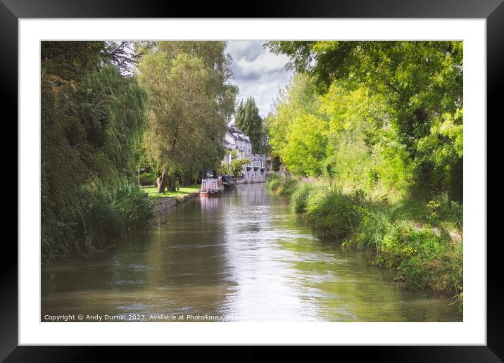 Wilmcote on the Stratford-Upon-Avon Canal Framed Mounted Print by Andy Durnin