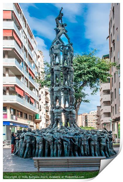 Monumento a Los Castellers  Print by Holly Burgess