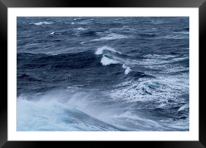 North Atlantic Waves Force 10 Framed Mounted Print by Martyn Arnold