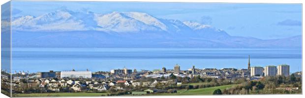 Ayr and Arran view Canvas Print by Allan Durward Photography