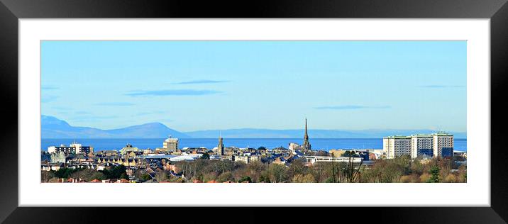 Ayr skyline  and Arran and Argyll Framed Mounted Print by Allan Durward Photography