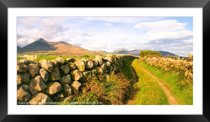 Walk into the Mournes Framed Mounted Print by David McFarland