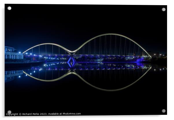 Darkness and Light - Infinity Bridge Acrylic by Richard Perks