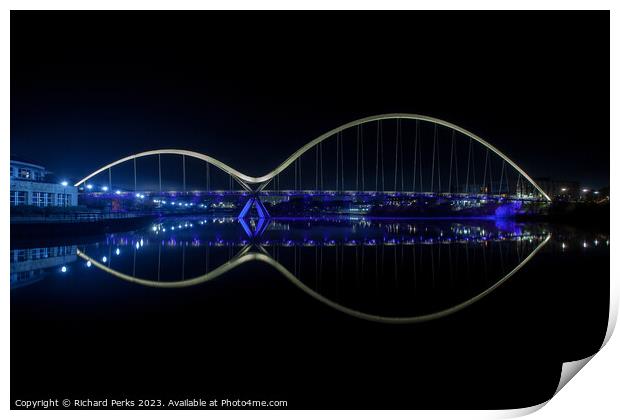 Darkness and Light - Infinity Bridge Print by Richard Perks