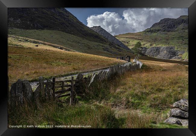 Cwmorthin Path to Chapel  Framed Print by Keith Watson