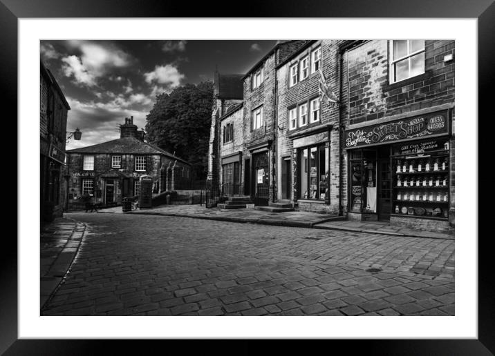 Haworth Main Street Framed Mounted Print by Steve Smith