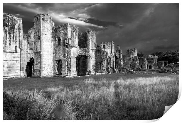 Easby Abbey Richmond North Yorkshire Print by Steve Smith