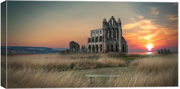 Whitby Abbey Canvas Print by Alison Chambers