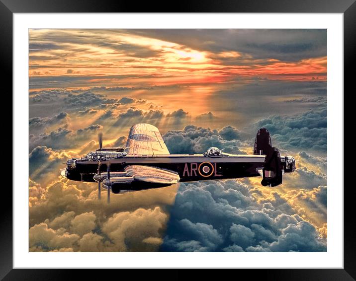 Avro Lancaster Bomber PA474 Framed Mounted Print by Alison Chambers