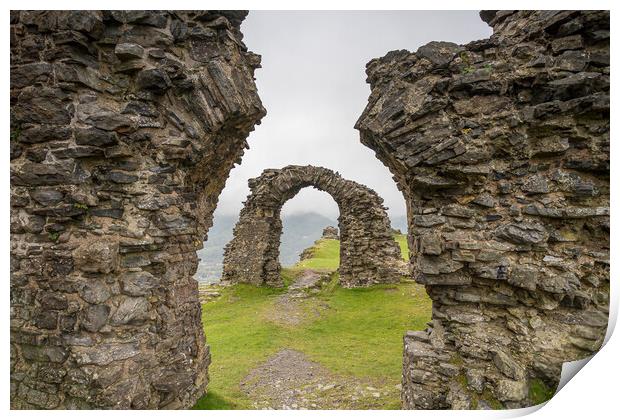 Ruins of Castell Dinas Bran Print by Jason Wells