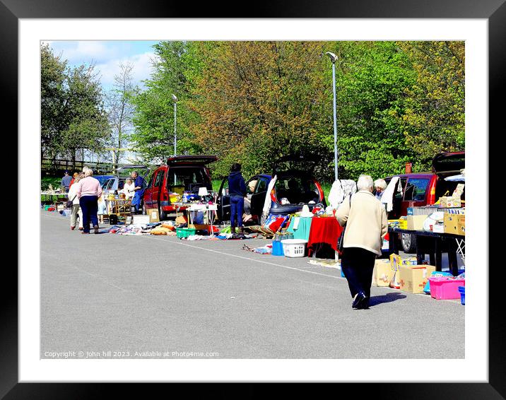 Car boot sale, Yorkshire. Framed Mounted Print by john hill