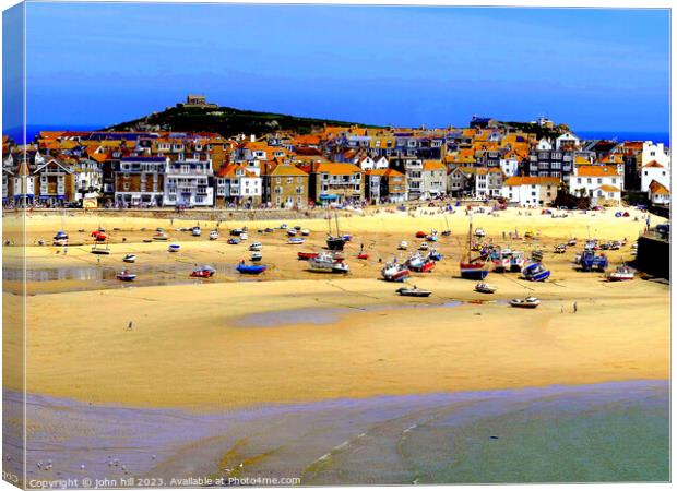 St. Ives, Cornwall. Canvas Print by john hill