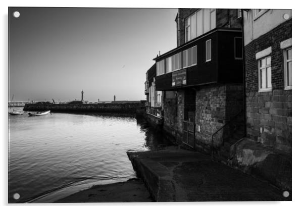 Whitby Black And White Acrylic by Steve Smith