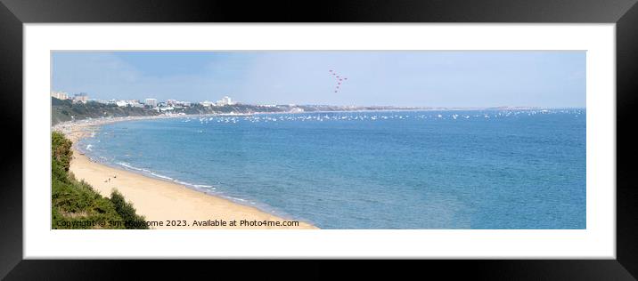 Bournemouth Air show - Red Arrows Display Team Framed Mounted Print by Jim Newsome