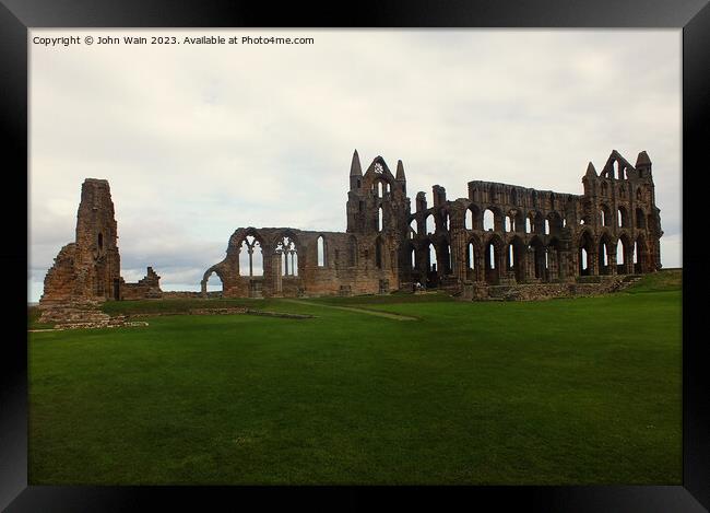 Whitby Abbey Framed Print by John Wain