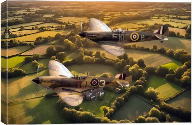 Spitfires of the BBMF Canvas Print by J Biggadike