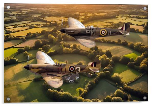 Spitfires of the BBMF Acrylic by J Biggadike