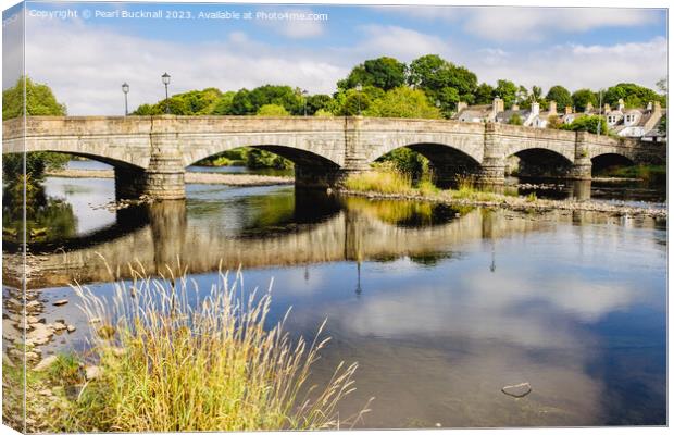 River Cree in Newton Stewart Dumfries and Galloway Canvas Print by Pearl Bucknall