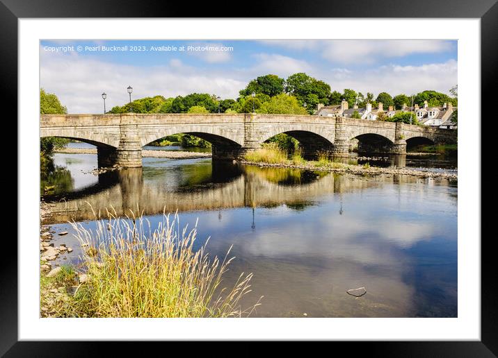 River Cree in Newton Stewart Dumfries and Galloway Framed Mounted Print by Pearl Bucknall