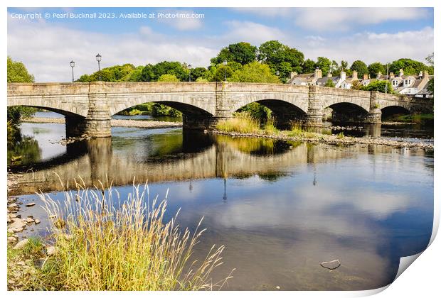 River Cree in Newton Stewart Dumfries and Galloway Print by Pearl Bucknall