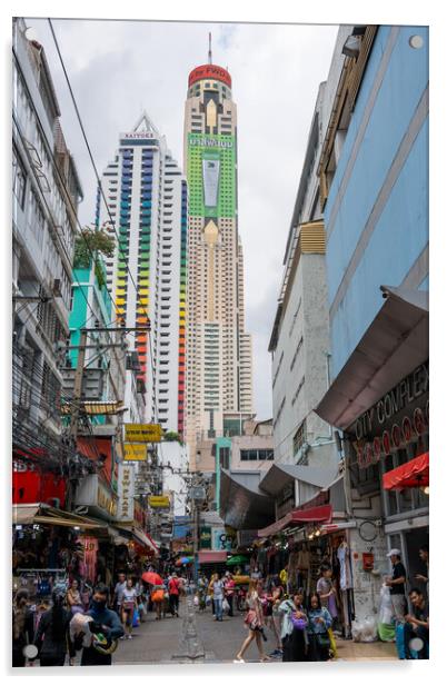 The Baiyoke Tower of Bangkok in Thailand Asia Acrylic by Wilfried Strang