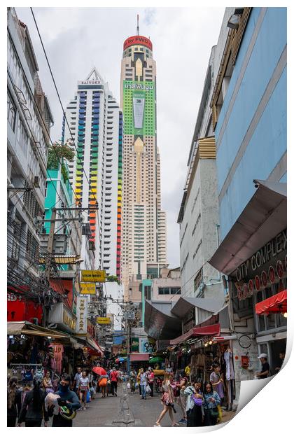 The Baiyoke Tower of Bangkok in Thailand Asia Print by Wilfried Strang