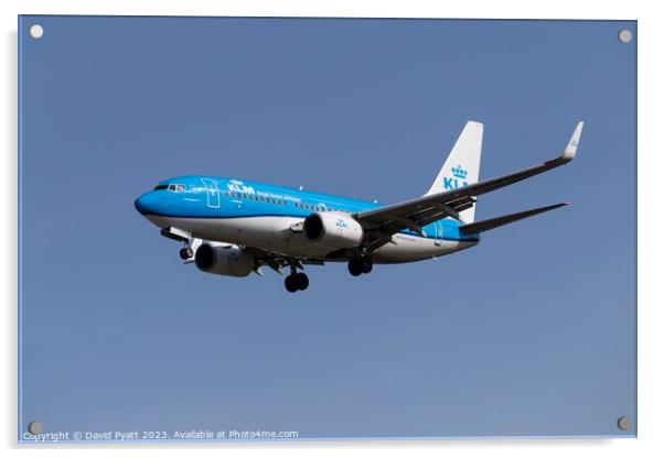 KLM Boeing 737-7K2 Acrylic by David Pyatt