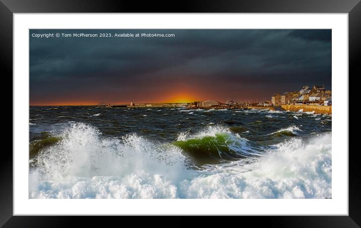 Stormy Seascape Framed Mounted Print by Tom McPherson