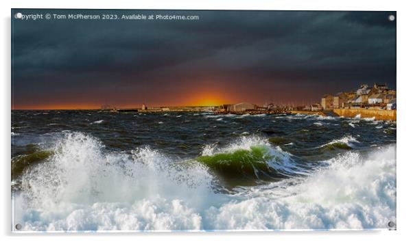 Stormy Seascape Acrylic by Tom McPherson