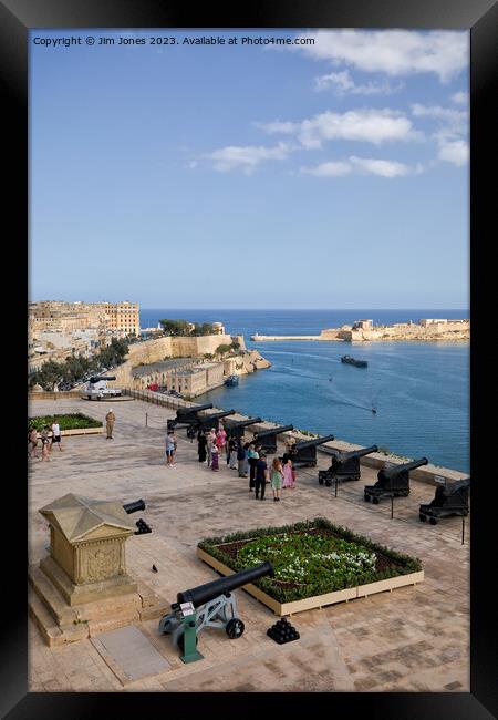 Saluting Battery, Valletta - Portrait Framed Print by Jim Jones