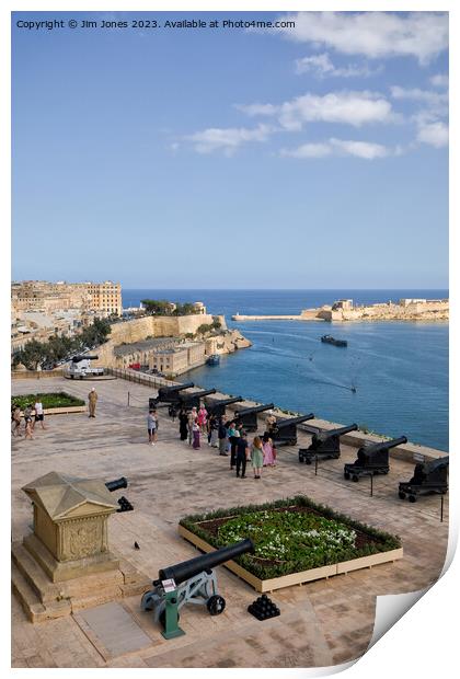Saluting Battery, Valletta - Portrait Print by Jim Jones