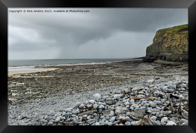 Dunraven Bay Glamorgan Coast South Wales  Framed Print by Nick Jenkins