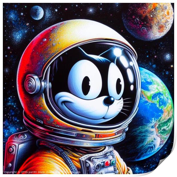 FELIX IN SPACE Print by OTIS PORRITT