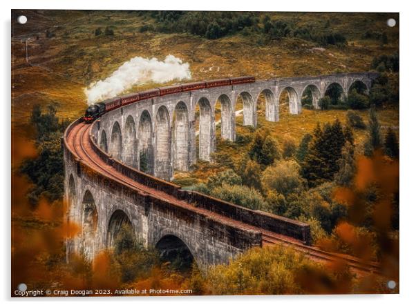 Glenfinna Viaduct - Harry Potter Bridge Acrylic by Craig Doogan