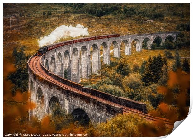 Glenfinna Viaduct - Harry Potter Bridge Print by Craig Doogan