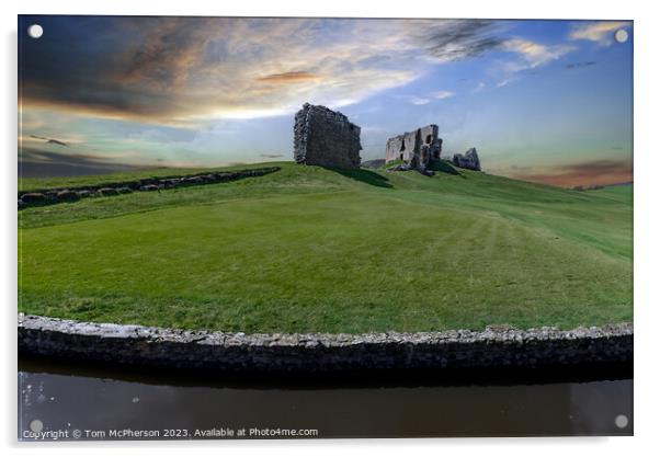 Duffus Castle grounds Acrylic by Tom McPherson