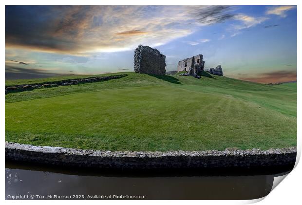 Duffus Castle grounds Print by Tom McPherson