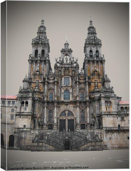 Cathedral of Santiago de Compostela Canvas Print by Jasna Buncic