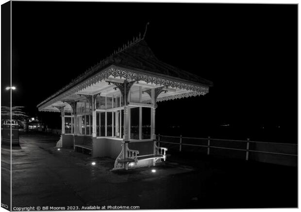Weymouth seafront shelter Canvas Print by Bill Moores