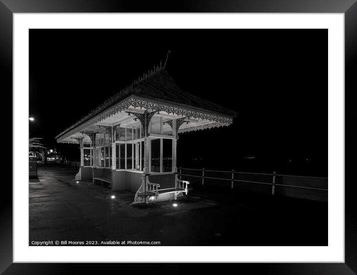 Weymouth seafront shelter Framed Mounted Print by Bill Moores