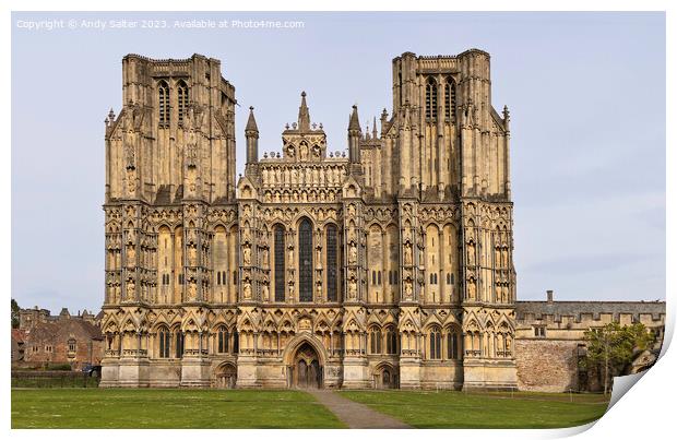Wells Cathedral Somerset Print by Andy Salter