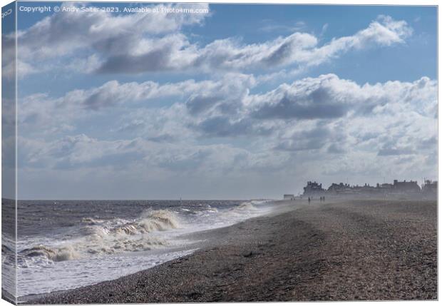 Beach at Aldeburgh Canvas Print by Andy Salter