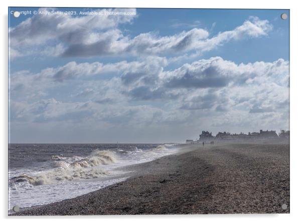 Beach at Aldeburgh Acrylic by Andy Salter