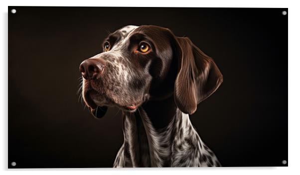 German Shorthaired Pointer Acrylic by K9 Art
