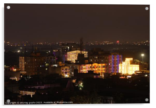 Jaipur Nights Acrylic by anurag gupta