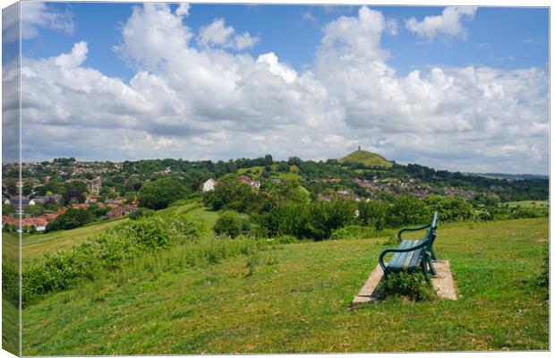 Glastonbury Tor Landscape  Canvas Print by Alison Chambers