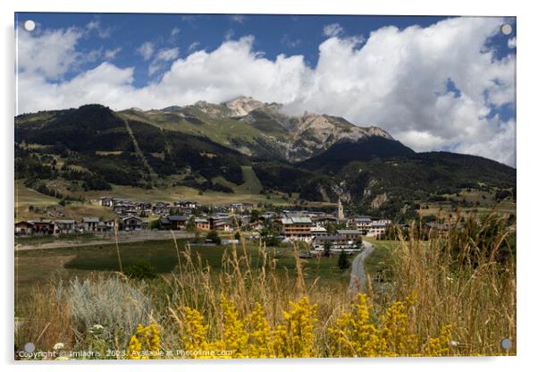 Aussois and Mountains in Summer, France Acrylic by Imladris 